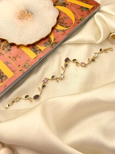 Image of Anti-Tarnish Tulip Bracelet for Women Stylish | Gold Plated Bracelet for Women | Fairy Bloom Rapunzel Bracelets | Daily Wear Gifting Jewellery | Gift for Anniversary