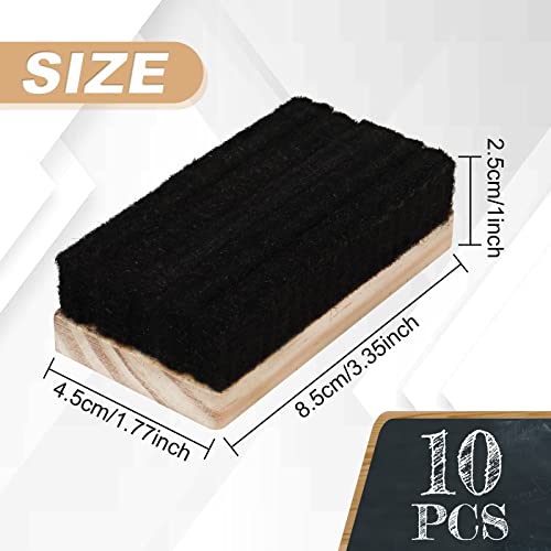 Gsnma 10 Pieces Mini Dry Chalkboard Erasers Wood Felt Campus Style Eraser Wood Felt Campus Style Eraser For Blackboard Whiteboard Chalk Eraser Office School Supply Engravable Diy Gift #TOP1