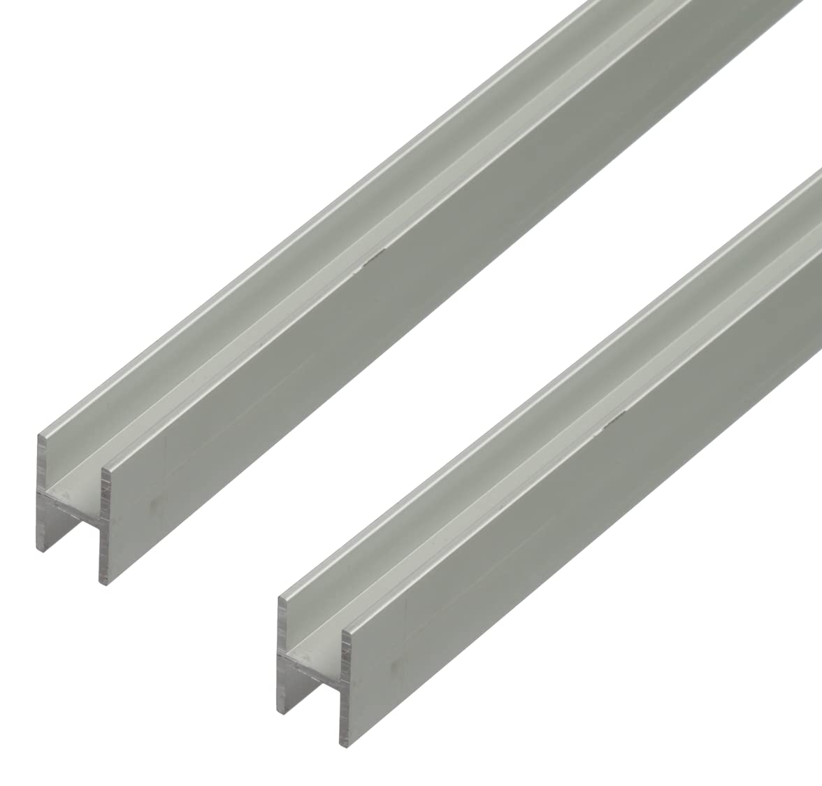 Alberts 499181 Lot de 2 profilés en H, spécialement conçus pour panneaux de particules de 16 mm d'épaisseur, aluminium anodisé argenté, 1000 x 19 x 30 mm