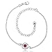 Produktbild Styleziel Damen Fusskette Fußkette Fußkettchen 925 Silber pl Anhänger mit rotem Hauptstein 20-30cm 2191