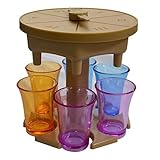 6 Schnapsglasspender Und Halter Spiel Drehscheibe Cocktail Spender Silikon Stecker Geeignet Zum Wein Bier Getränk Verteilung,Braun