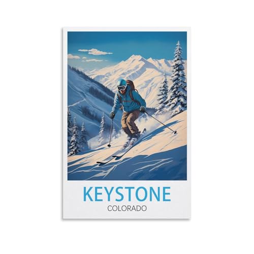 Poster de voyage Colorado en toile pour déco de chambre et bureau