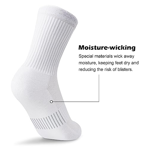 Gonii Crew Socks Women Hiking Running Athletic Cushioned Compression Socks 5-Pairs thumb #3