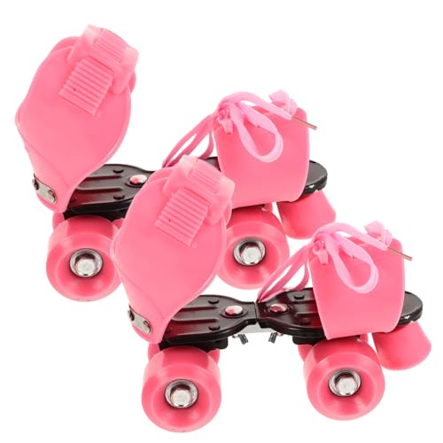 Abaodam Patinaje Infantil sobre Cuatro Ruedas Zapatos de Patines para Patines Patines para Adultos Patines de Hockey sobre Ruedas Zapatos de con Ruedas plastico PVC Rosa
