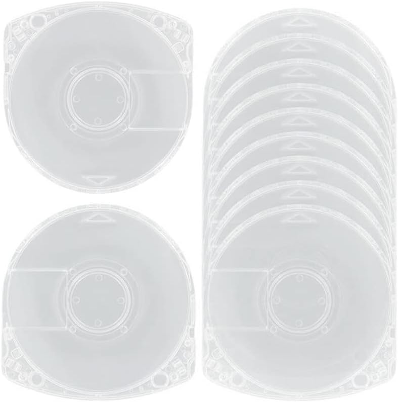 N+B 10Pcs Game Disc Storage Shell Cover Clear Disc Case Protective Box Compatible For Sony PSP1000/2000/3000 (826)