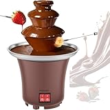 TLYA Schokoladenbrunnenmaschine, 3-Tier-Schokoladen-Schmelzmaschine, Die 10 Unzen Schokolade Hält, Leicht Zu Reinigen, Für Partys Und Hochzeiten Geeignet Ist, Käse, Erdbeeren, Gemüse