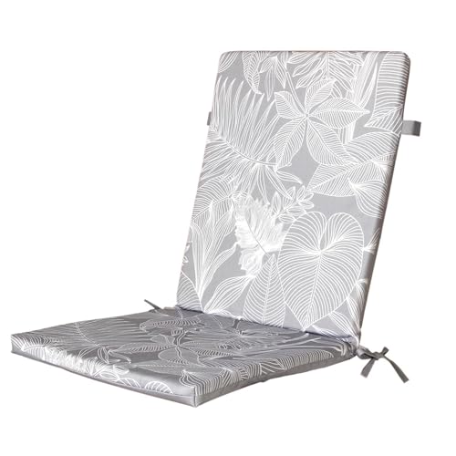 Atout Ciel Coussin de Fauteuil d'extérieur Bicolore en Tissu déperlant 90x40cm, 6 Variantes, Gris