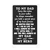 TANWIH Dad Ill Always Be Your Little Girl Engraved Wallet Card Fathers Day Gifts from Daughter To My Hero Dad Birthday Gifts from Daughter Cute Fathers Day Card