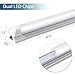 Barrina LED Shop Light, 4FT 36W 4000LM 5000K, Daylight White, Dual Shape, Frosted Cover, Hight Output, Linkable Shop Lights, T8 LED Tube Lights, LED Shop Lights for Garage 4 Foot with Plug (Pack of 6)