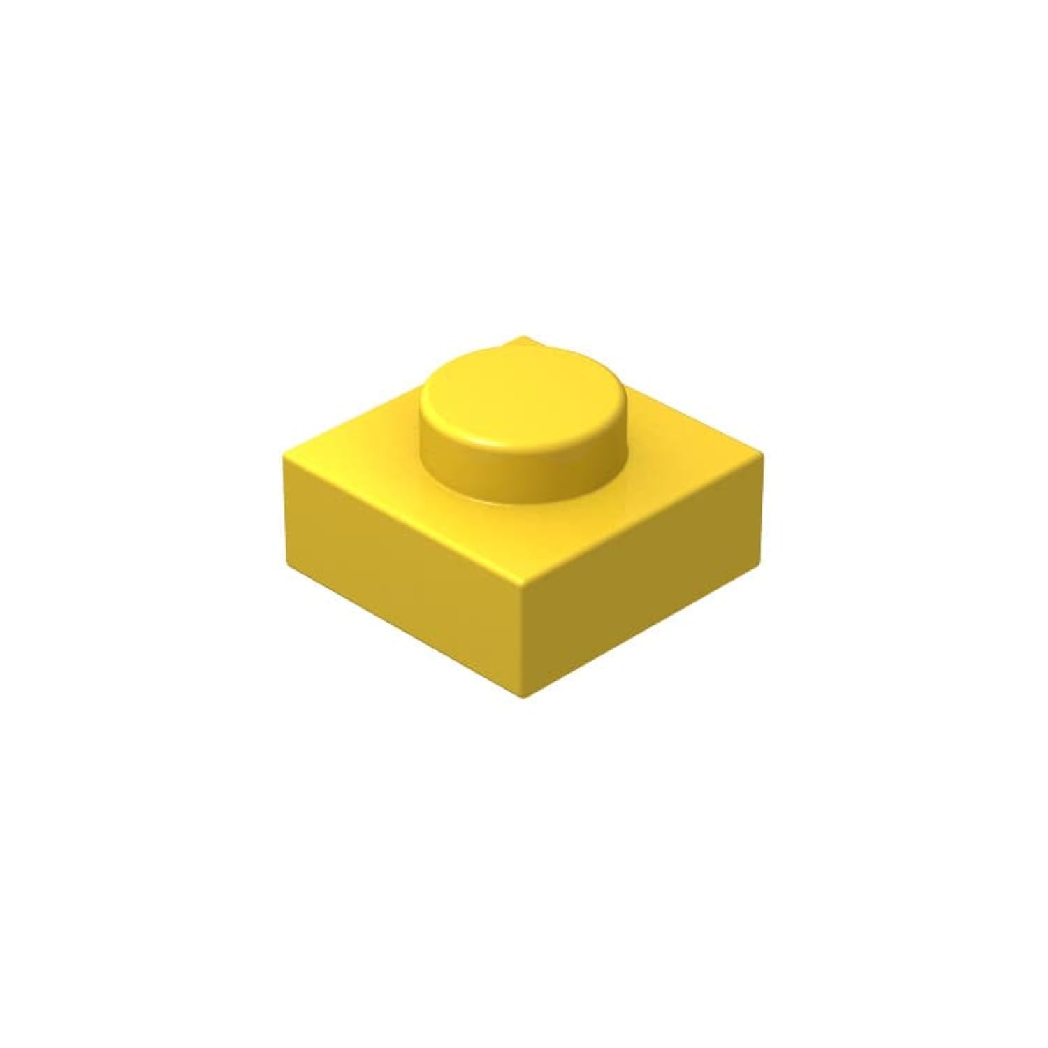 Plwooyur 1x1 Yellow Building Plates, 200pcs, Compatible with LEGO, Age 6+