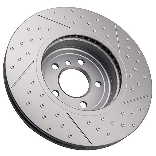 2 peças de rotores de freio a disco dianteiro perfurados para BMW 535i xDrive 640i xDrive 528i xDriv