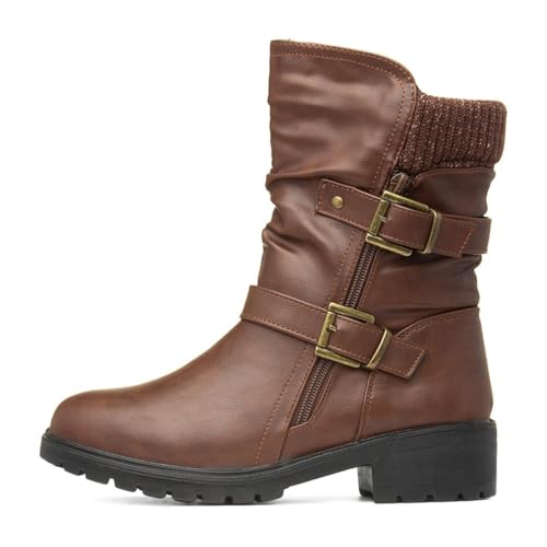 Lilley Womens Brown Calf Boot