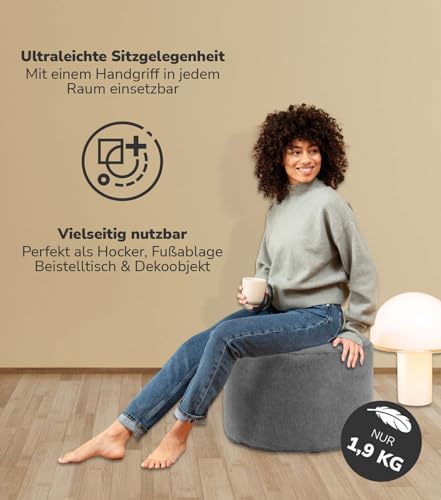 Pouf Mokebo XL Hocker Bodenkissen 60x40cm Sitzhocker für drinnen