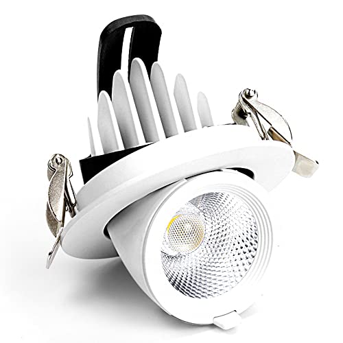 MOCIGERN 5/7/10/12/15/20/25/30W LED Recessed Lighting White 360° Rotatable Round Recessed