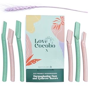 Love Cocobo 6er Dermaplaning Gesichts- und Augenbrauenrasierer