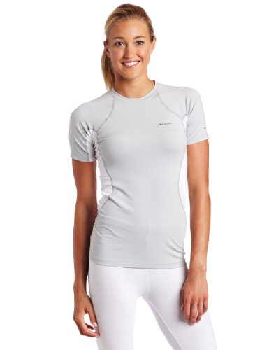Columbia Sportswear Women's Baselayer Midweight Short Sleeve Top, X-Small, Cool Grey #TOP8