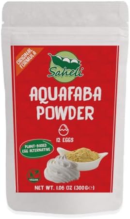 Saheli Aquafaba Powder (1.06oz) | Vegan & Plant Based Egg Substitute & Cocktail Foaming | Replaces 12 Eggs