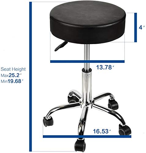 Set of 2, Salon and Spa Chairs Height Adjustable Medical Rolling Swivel Stool Chairs, Multi-Purpose Drafting Spa Stools, Tattoo Facial Massage Salon Stools