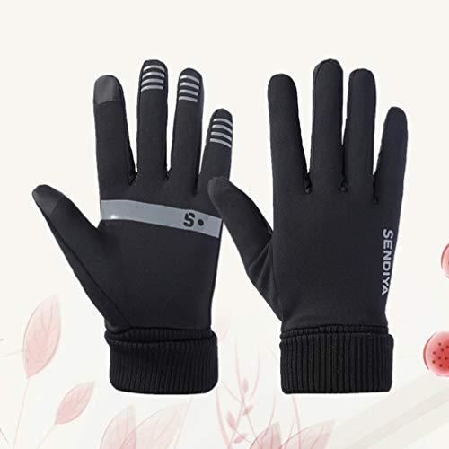 Luvas esportivas de inverno Lioobo, luvas quentes com tela sensível ao toque, luvas macias para cicl