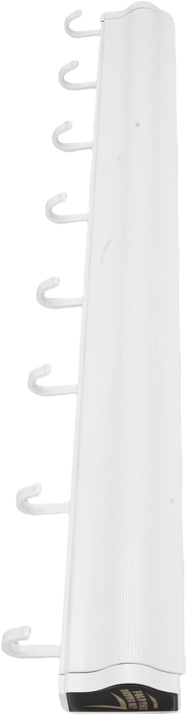 Wall Mounted Clothes Drying Rack, 23.6 Inch Laundry Drying Rack Retractable Hidden Laundry Drying Mesh Net Space Saving for Laundry Room Bathroom Balcony (White)