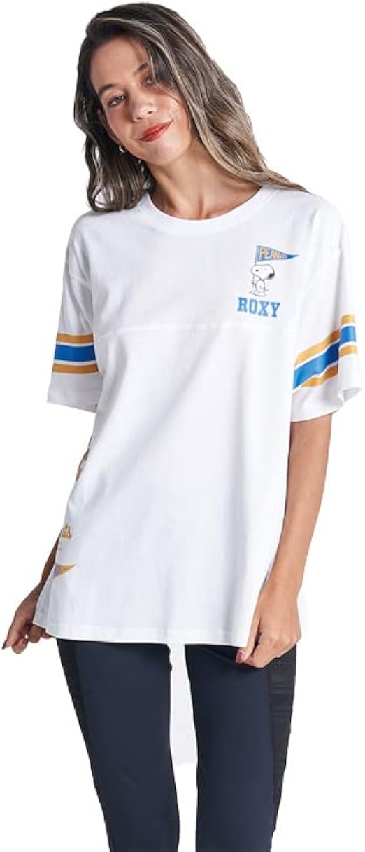 Amazon Roxy ロキシー Tシャツ Peanuts S S Tee 半袖 スヌーピー ピーナッツ トップス Uvカット サーフィン Surf レディース 品番 Rst L Wht2 オレンジライン Tシャツ カットソー 通販