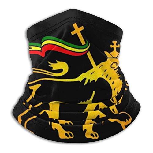 Winter Warmer Neck Gaiter Mask, Rasta Lion Of Judah Thicken Soft Elastic Reusable Face Cover Magic Scarf Uv Protection Breathable Seamless Bandanas Headwear For Outdoors Sports