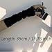 Inpunktoo Goth Knitted Long Arm Warmers Y2k Fingerless Punk Grunge Half Finger Emo Thumb Hole Sleeve Rave Fashion Forearm Sleeves Winter Warm Outdoor Knit Arm Cover Women, Solid Black