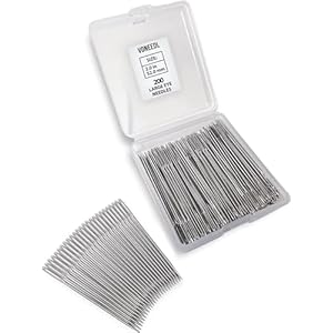 VONEEDL 200 PCS Large Eye Heavy Duty Sewing Needles – Bulk Set of 2 inch Big Eye Embroidery Needles – Easy to Thread Quilting Needles