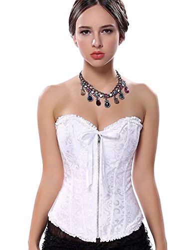 Josamogre Korsett Damen Corsage Reißverschluss Lingerie Sexy Vintage – Bild 3