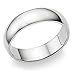 6MM Sterling Silver High Polish Plain Dome Tarnish Resistant Comfort Fit Wedding Band Ring Sz 10.5