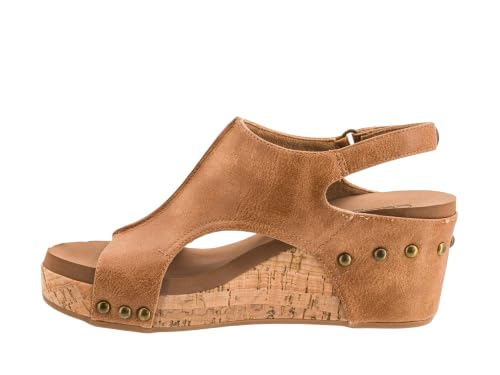 Image of Corkys Footwear Womens Carley Wedges, Featuring Corkys EVA Foam Cushioned Insoles, A 2.5 Inch Heel, Lightweight For All Day Wear, And Hook And Loop Closure