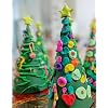 Ruisky 6PCS Paper Mache Cones(Three Sizes), Open Bottom Cardboard Craft Cones for DIY Art Projects,Halloween and Christmas Tree Decorations (Brown)