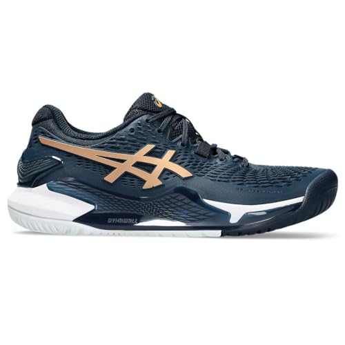 TENIS ASICS GEL RESOLUTION 9 (ALL COURT) AZUL FRANCÊS E GOLD - 2024 (1042A268-960, BR, Adulto, Numér