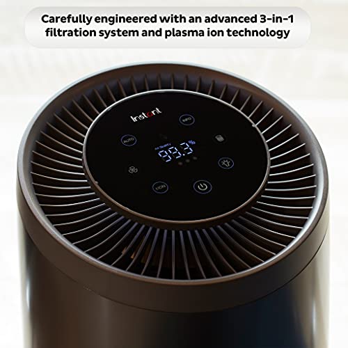 Instant Air Purifier, Helps remove 99.9% of viruses (COVID-19), bacteria, allergens, smoke; advanced 3-in-1 HEPA-13 filtration with plasma ion technology, Large Room, Charcoal - Thumbnail 3