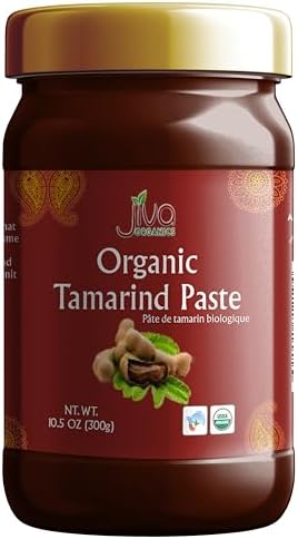Jiva Organics Tamarind Concentrate 10.5 Oz Bottle (300g) - Premium Quality, Non-GMO, Imli Paste Puree, No Sugar, Sweet & Sour Sauce for Indian Chutney & Thai Curry, Gluten Free