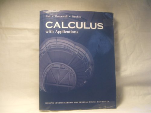 Calculus with Applications (2nd Custom Edition ... B011W96MT0 Book Cover