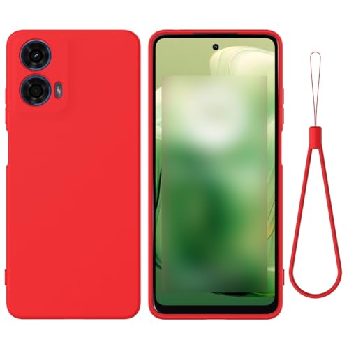 Coque de protection Moto G04 fine en TPU souple rouge au design minimaliste