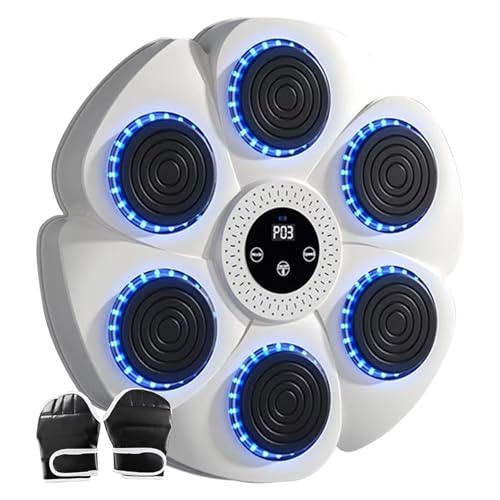 �~���[�W�b�N�{�N�V���O�g���[�i�[�A �I���S�[���}�V���X�}�[�g Bluetooth �z�[���W���p���`���O�o�b�O Bluetooth �Ǌ|�� RGB ���C�g(White with gloves)