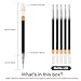 WANFRES Gel Ink Ballpoint Pen Refills 0.5mm, Black 30 Count, Retractable Press-On Pen Barrel Ink Refills, Compatible with Pilot G2 Pentel Energel Jetstream Sharpie S-Gel Uniball Signo Zebra Sarasa