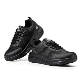 Fitville Extra Wide Buty Do Chodzenia Męskie Lekkie Buty Casualowe Absorpcja Wstrząsów I Odbicia Buty Fitness Oddychające Siłownia Elastyczne I Giętkie Czarny 47 EU X-Szeroki