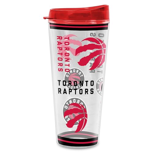 Rico Industries NBA Basketball Toronto Raptors Mayhem Double Wall 20oz Tritan Tumbler