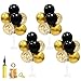 ZJDHPTY Black and Gold Party Decorations 4 Set Balloon Stand Table Centerpieces for Men's Women's Birthday Wedding Retirement Anniversary New Years Graduation Decorations 2026