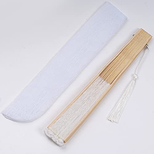 Choyaxo JDHDB Lace Handheld Chinese Folding Fan Bamboo Silk Folding Fan thumb #5
