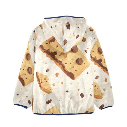 Chocolate Chips Girls Fleece Jacket Girls Fall Jacket Girls Zip Up Hoodie Girls Sherpa Jacket 2-10T2