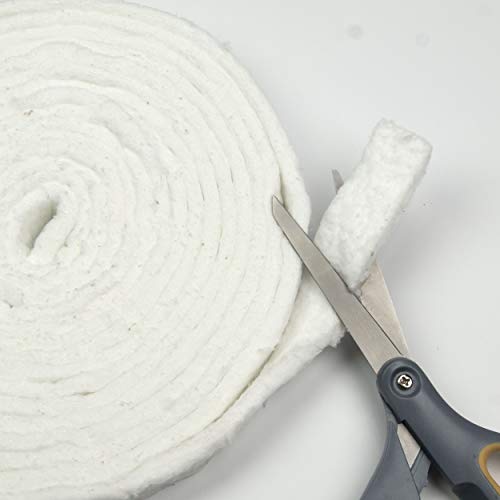Lynn Manufacturing Strip Ceramic Fiber Alternative Blanket, 2200F Rated, 1\" x 1/4\" x 240\", High Temperature Gasketing for Boiler, Wood Stove, Pellet Stove, Furnace, Kiln, Forge, 9505