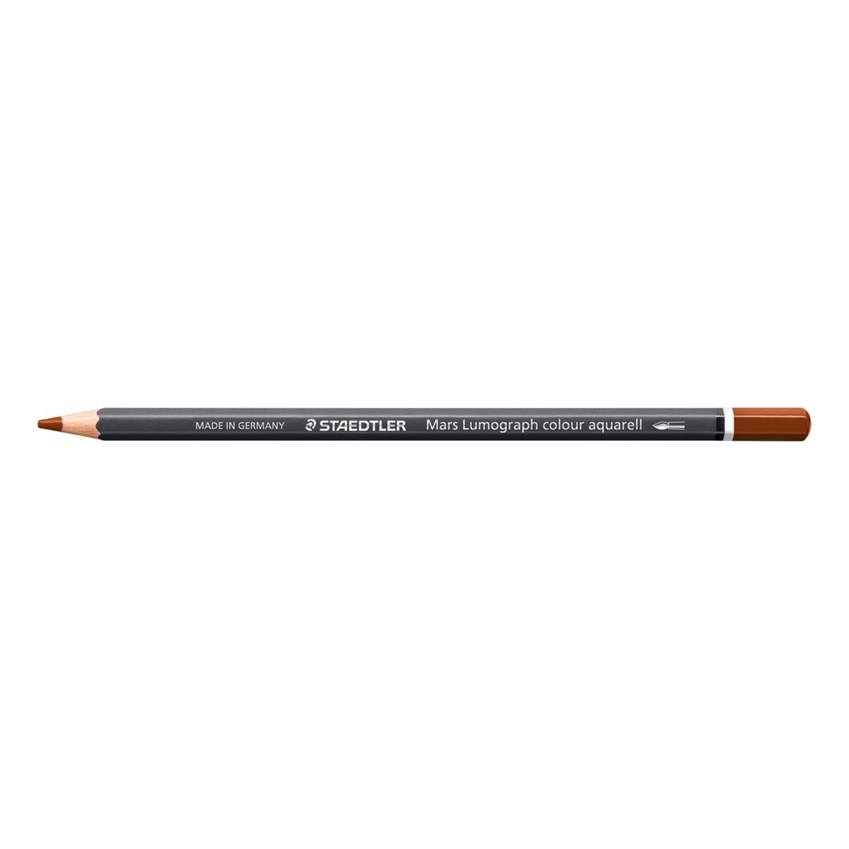 STAEDTLER Watercolour Pencil - Brown - Mars Lumograph Colour Aquarell - Pack of 6, 104-7