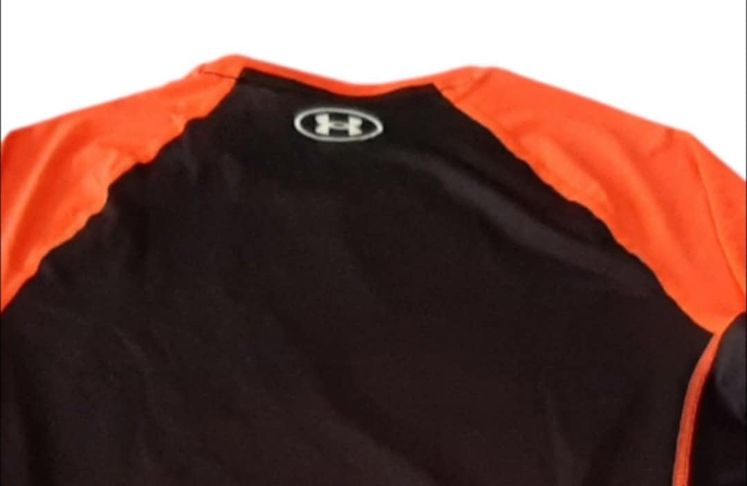 Under Armour Men's MFO HeatGear Vents Long Sleeve T-Shirt L Orange/Black - Image 2