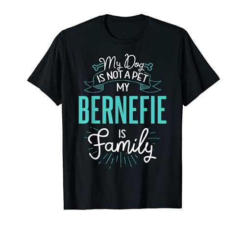Cute Bernefie Design Family Dog Giftn T-Shirt, Black