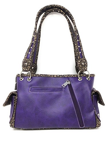 Texas West Women's Embroidered Metal Skull Purse Handbag and Wallet set in 7 colors2