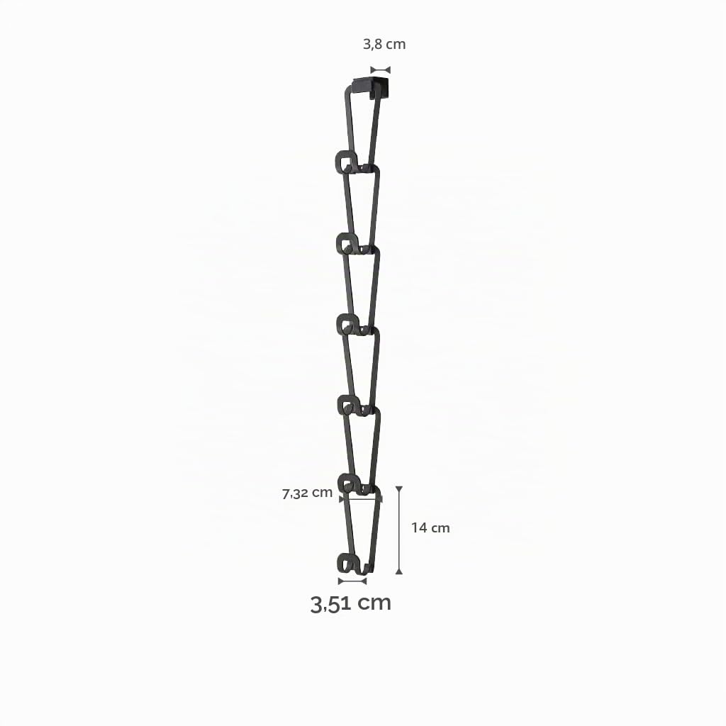 YAMAZAKI 6511 JOINT Bag Holder S, black, Steel, 7.5 x 8 x 77 cm